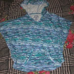 Mudd Striped Hooded Poncho